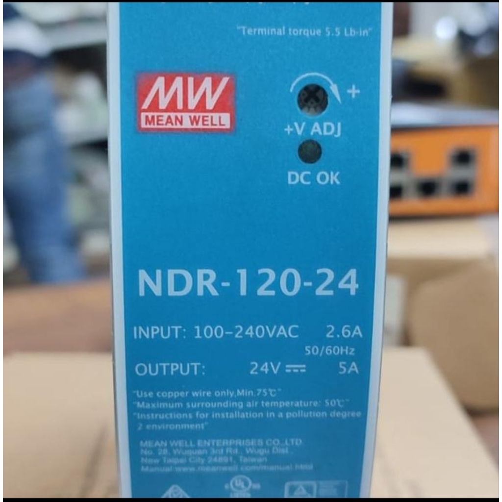 Mean Well NDR Schaltnetzteil NDR-120-24 – 120W 5A Industrie-Netzteil
