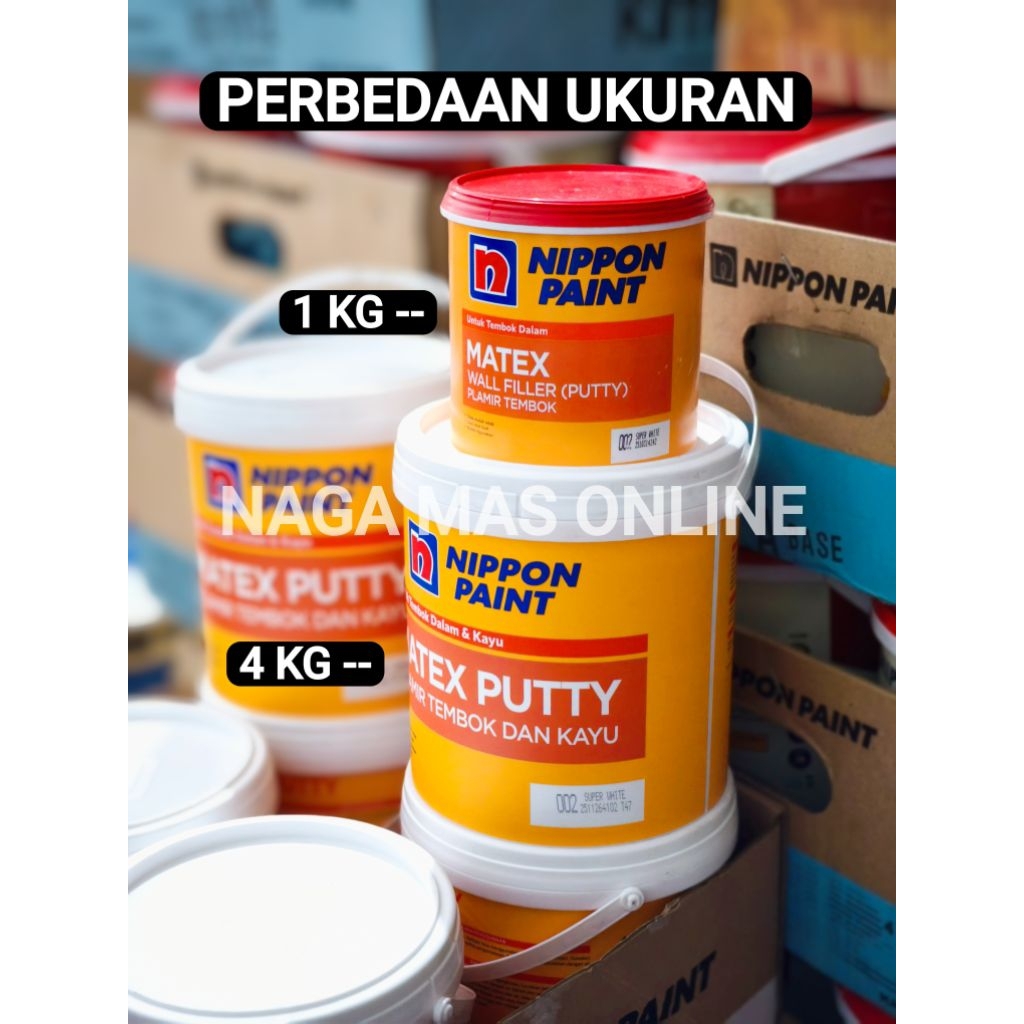 Jual MATEX WALL PUTTY 4 KG WARNA PUTIH PLAMIR TEMBOK DAN KAYU / DEMPUL ...