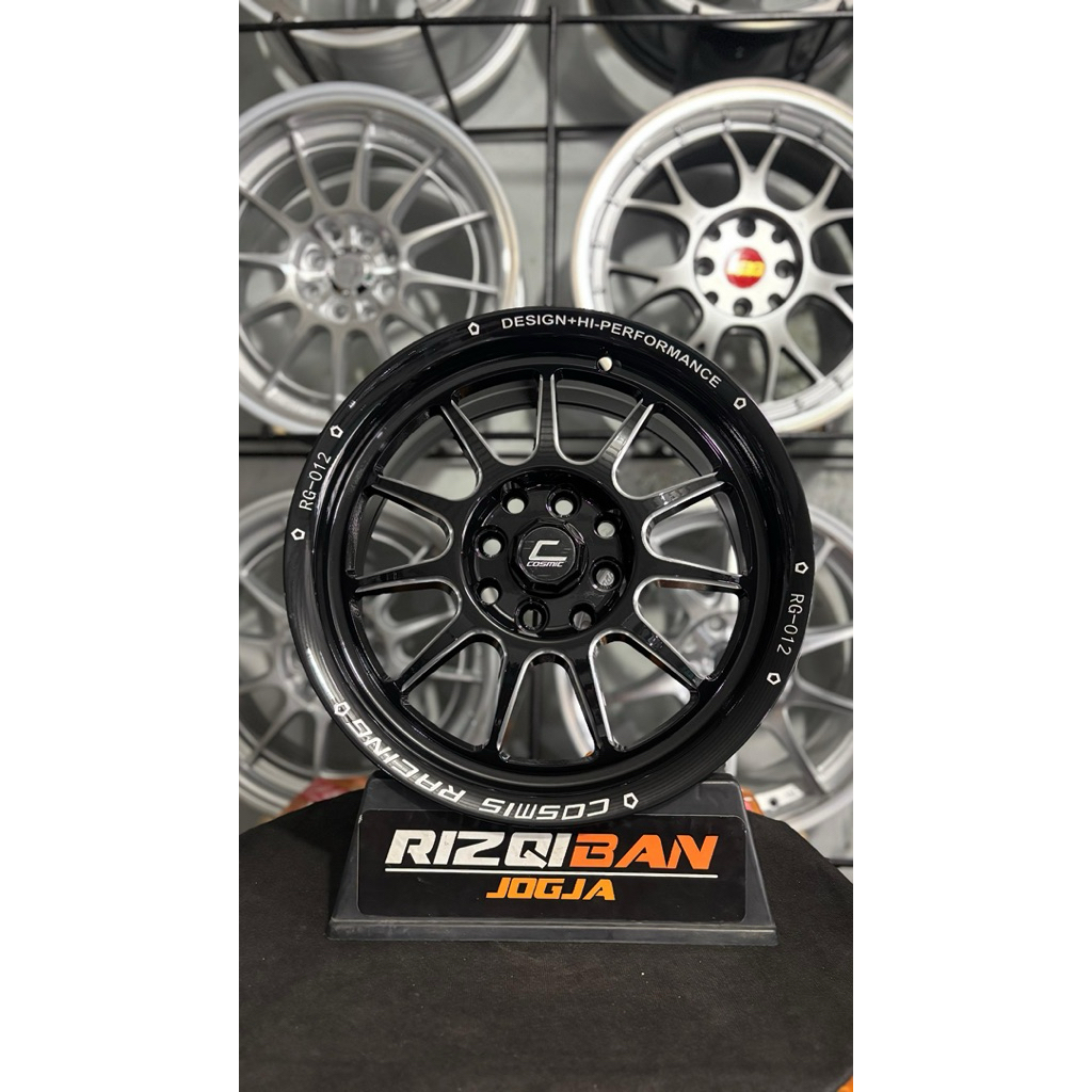 Jual velg cosmis RG012 r15 black milling spoke pcd 4x100/114 kondisi ...