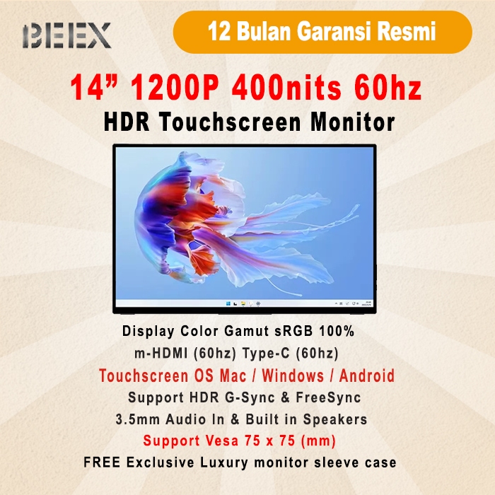 Jual Portable Monitor BeeX 14