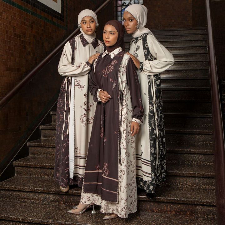 Lozy Hijab - Linea Dress Lozy x Lesti (Gamis Dress Sarimbit Koleksi Raya Lebaran