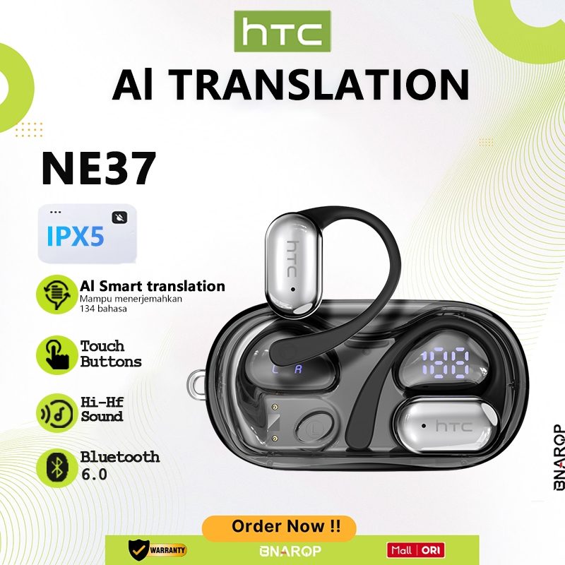 Jual HTC NE37 TWS AI True Wireless Headset Real Time Translation 134 ...
