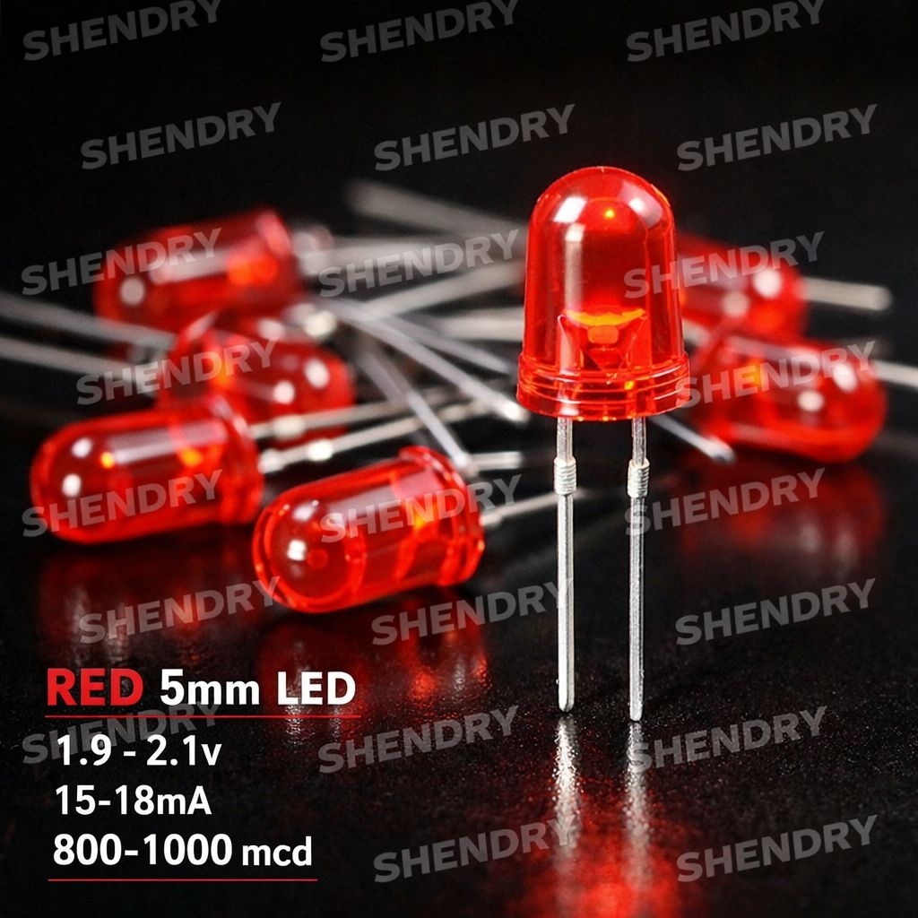 Jual LED 5mm Merah 1.9–2.1V 15–18mA 800–1000mcd Lampu Indikator ...