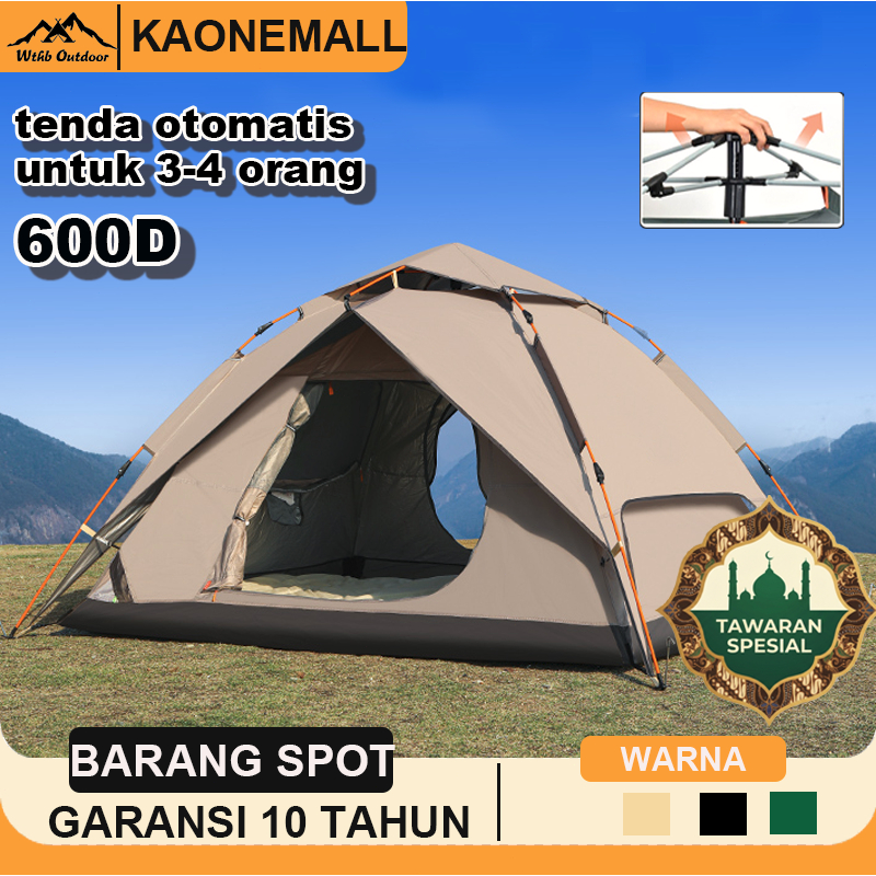[KAONE]Tenda Camping Otomatis Tenda Camping Lipat Portable ZP8/9 Tenda Hiking 200x200cm Double Layer