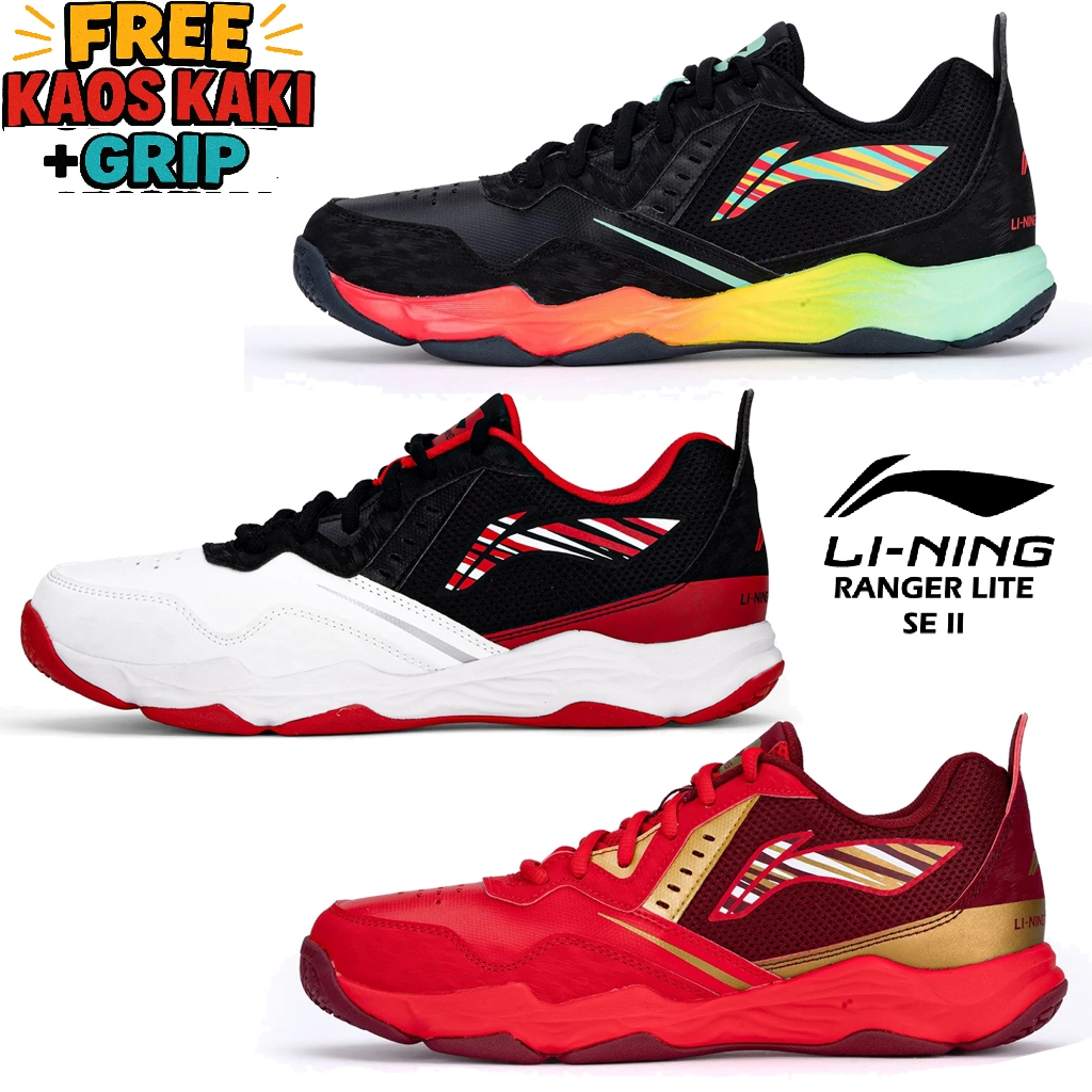 Jual Sepatu Badminton Lining Ranger Lite II SE Original Free Kaos Kaki ...