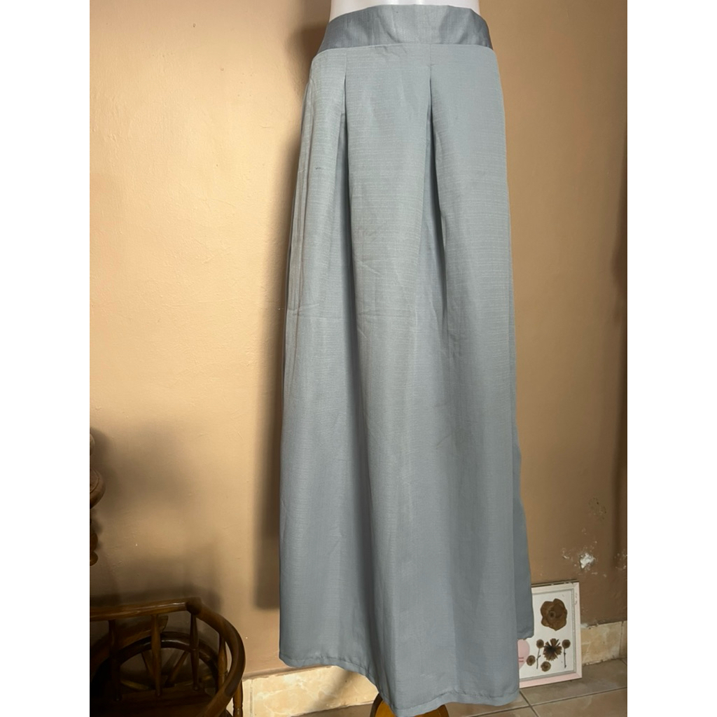 Jual rok ploi abu megar pinggang karet pl | Shopee Indonesia