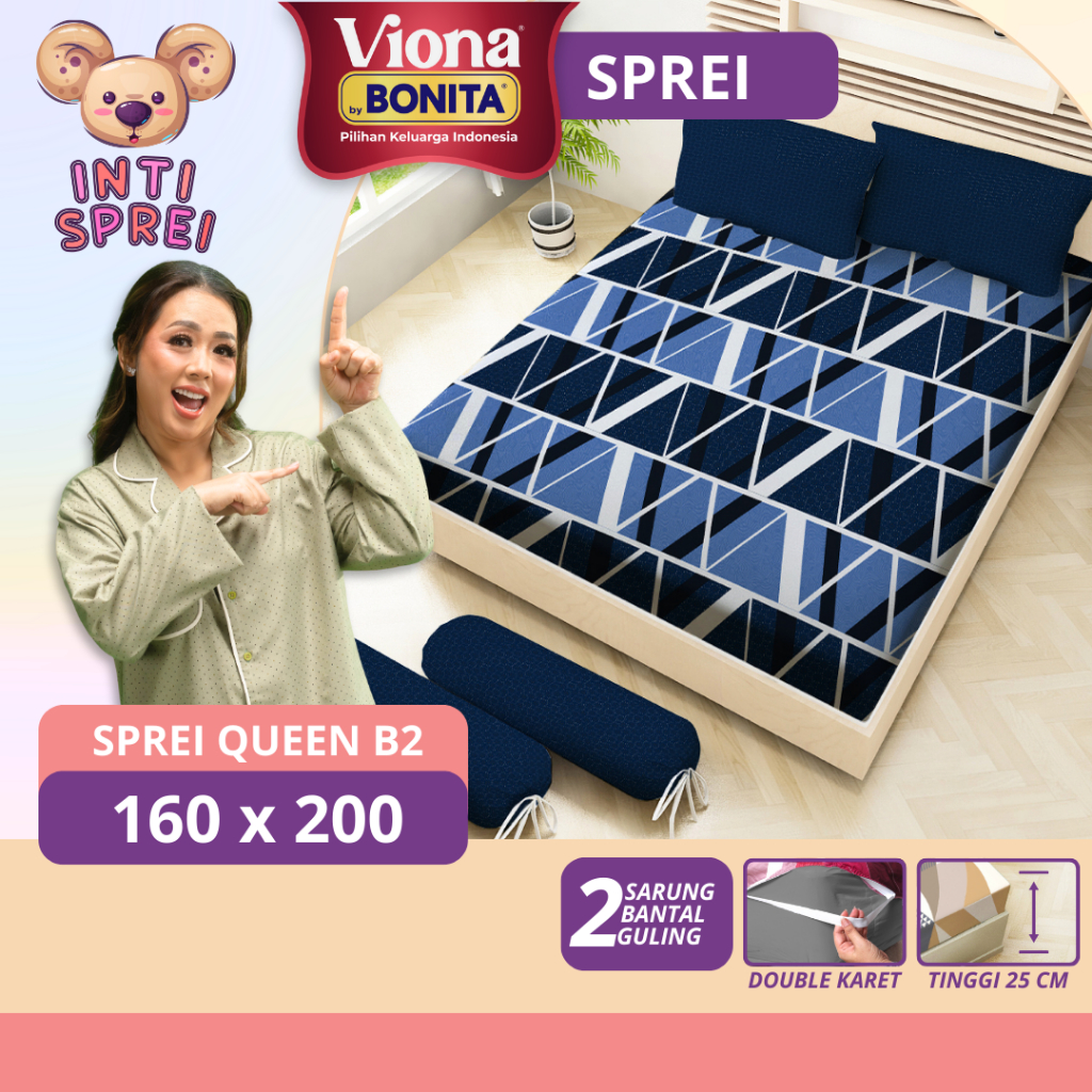 SPREI BONITA VIONA 160X200 25CM NO.2 QUEEN SIZE SEPREI SEPRAI AESTHETIC KATUN DO