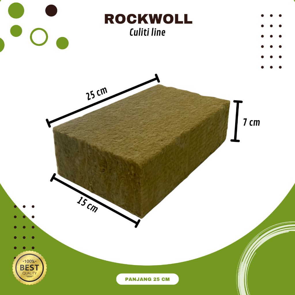 Media Tanam Hidroponik - Rockwool Cultilene - 1/4 slab