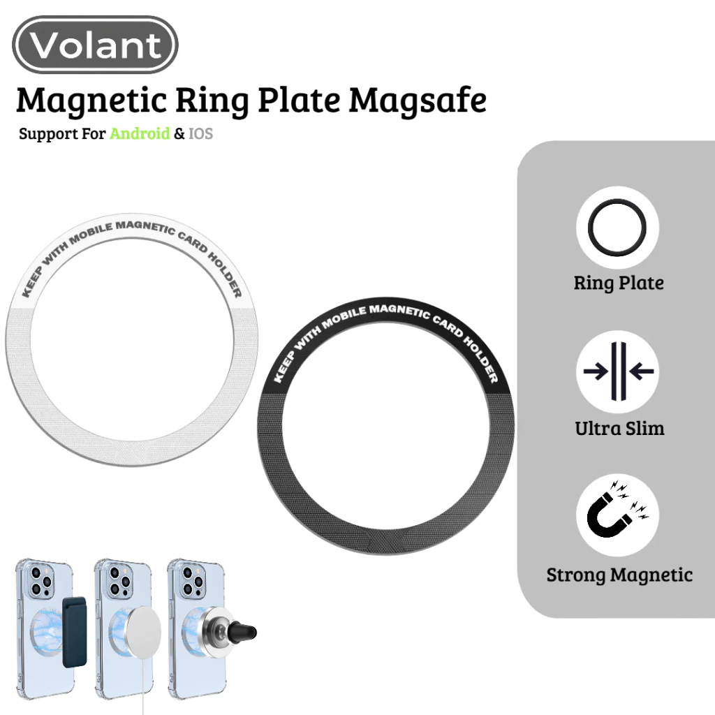 Jual VOLANT Magnetic Ring Plate Universal Stiker untuk Popsocket ...