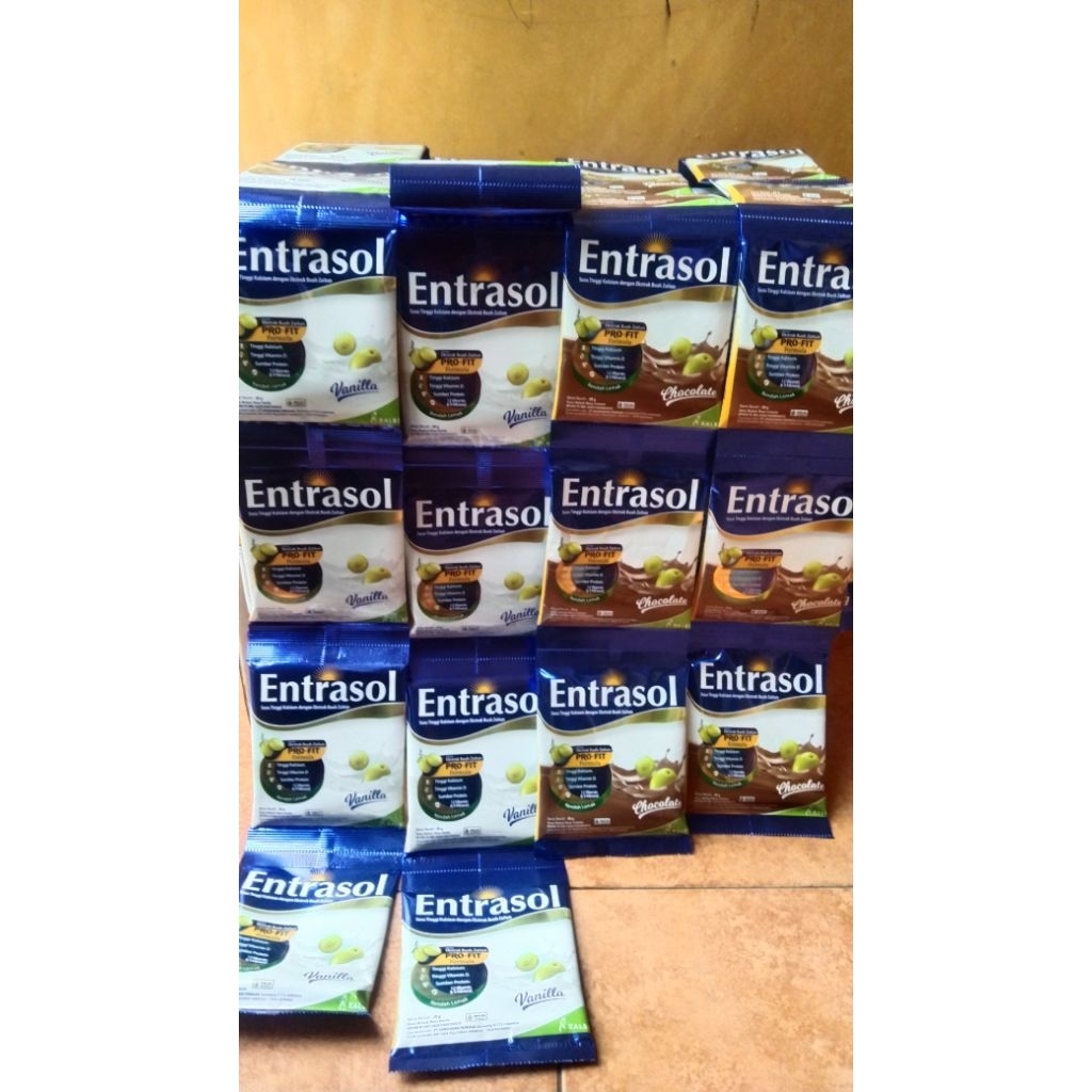 Jual Susu Bubuk Entrasol Sachet Renceng Coklat Vanilla - Tinggi Kalsium ...