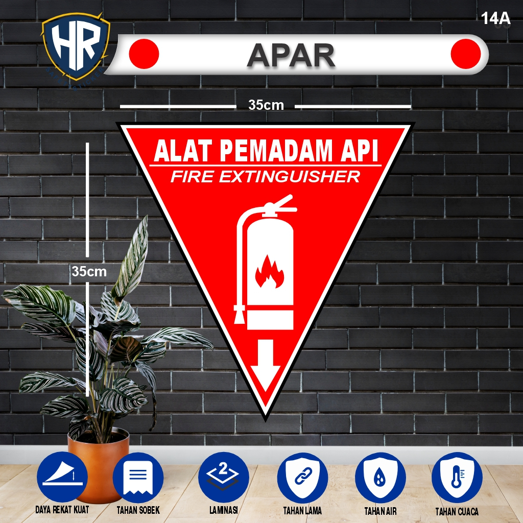 Jual Stiker APAR / Sticker Alat Pemadam Api Ringan / Label K3 Safety ...