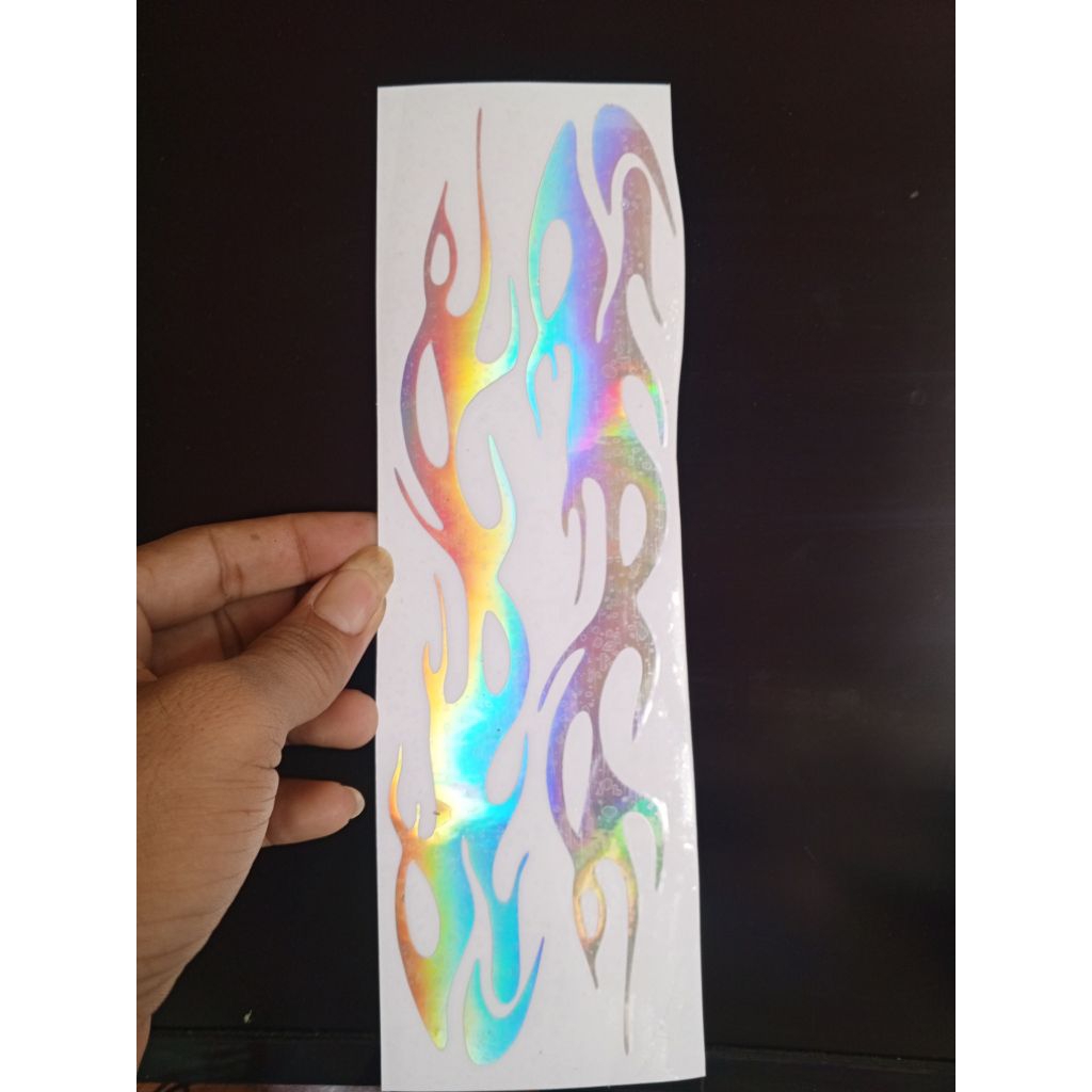 Jual stiker cutting motif api bahan 3m reflective kuat dan tahan lama ...