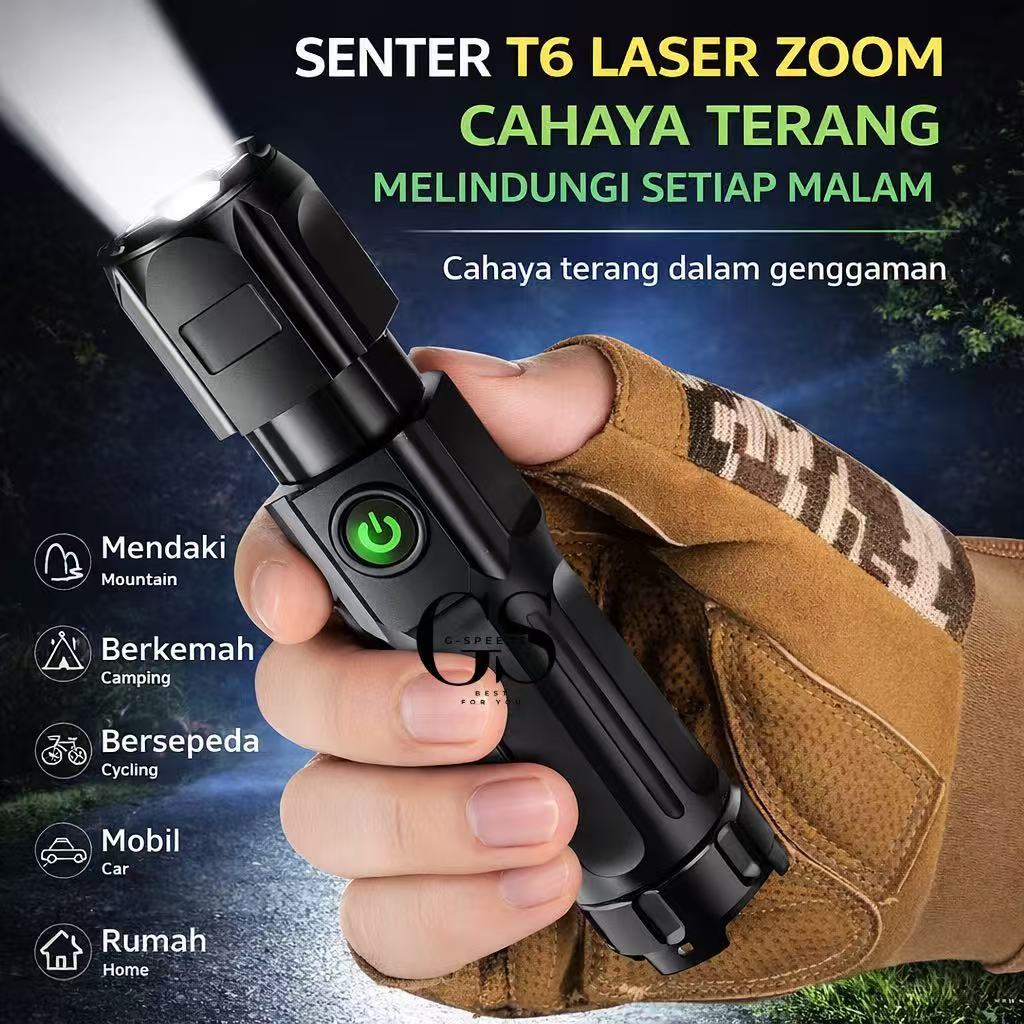 Jual Senter Led Original Premium Outdoors 36w T-6 Senter Led Police ...