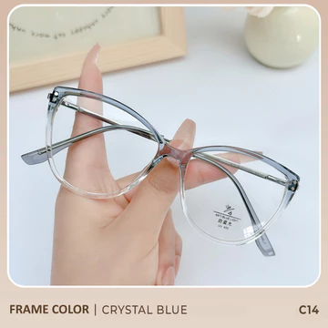 Eggry Eyewear Kacamata Photocromic Minus Lensa Anti Radiasi Anti Blueray Model Cat Eye Fashion
