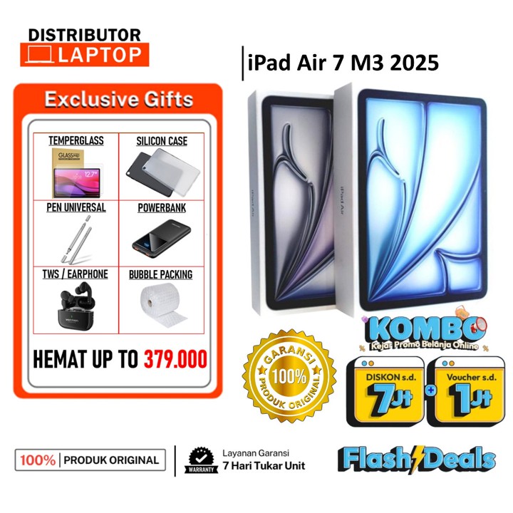 New iPad Air 7 M3 2025 11-Inch WiFi Only Original