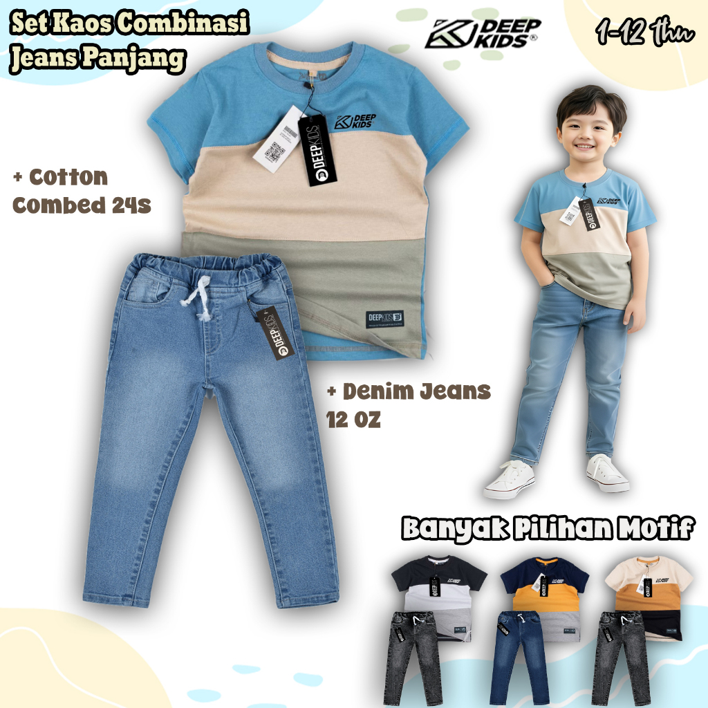 Jual DEEPKIDS Setelan Anak Laki Laki Distro Premium Kaos dan Celana ...