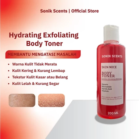 SONIK SCENTS Skin Nice Body Toner 200ml - Glycerin Niacinamide Glycolic