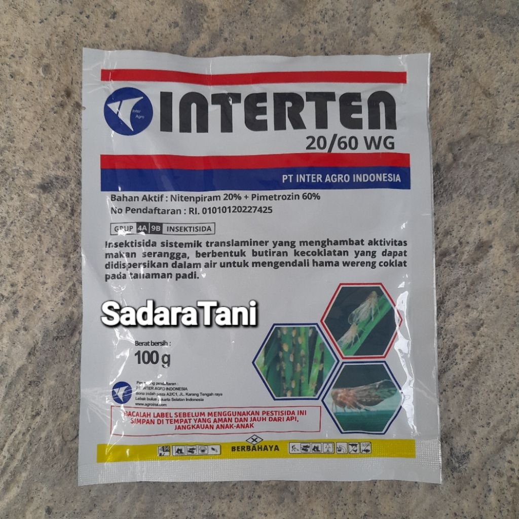 Jual Insektisida INTERTEN 20/60WG 100Gr Bahan aktif : Nitenpiram 20% ...