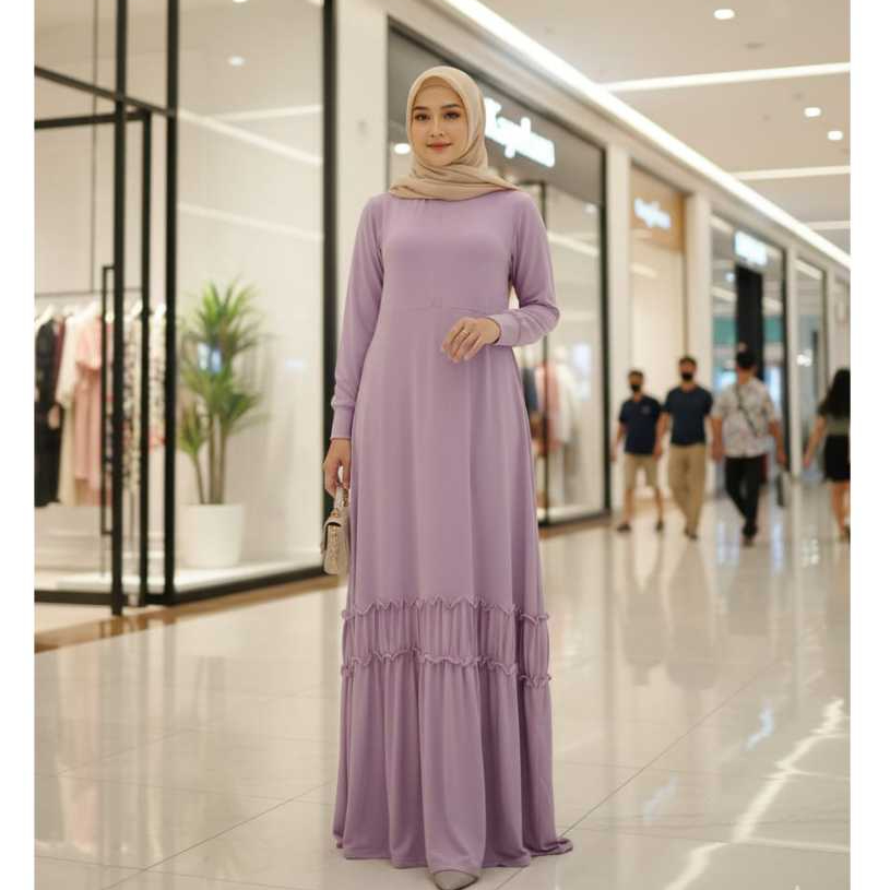 Review Kyoko Dress: Gamis Maxi Jersey Tebal & Nyaman untuk Tampil Cantik