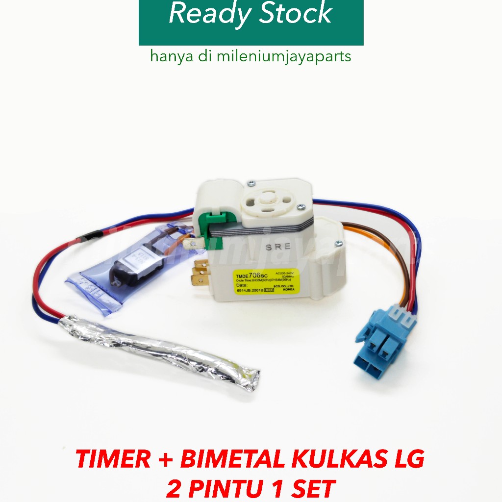 Jual Timer Defrost + Bimetal Fuse Kulkas LG 2 Pintu Paket SET | Shopee ...
