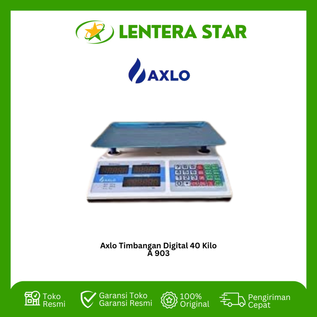 Jual AXLO Timbangan Digital A-903 40kg Led Display 3 Tampilan Zero Tare ...