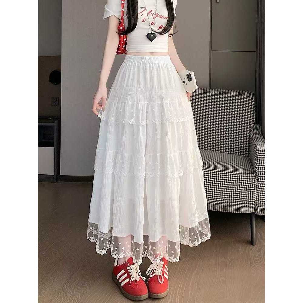 Jual Rok Wanita Kekinian Kode LN #9911 Bahan Polycotton Mix Renda ...