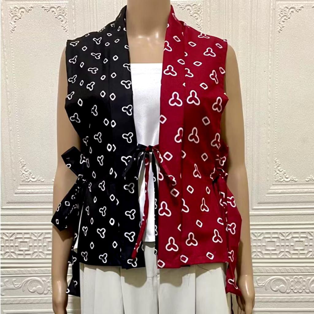 Jual Ella Vest / Batik etnik rompi / vest tenun | Shopee Indonesia
