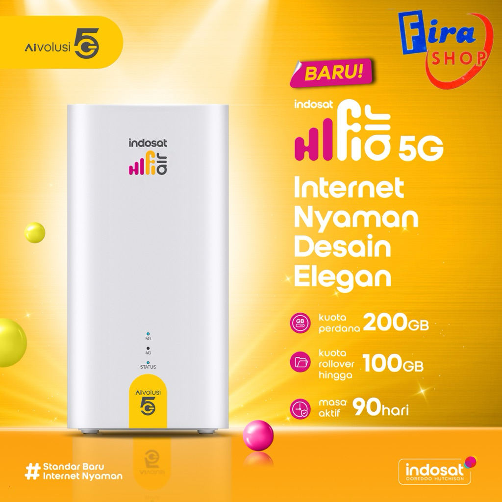 Jual Indosat Hifi Air 5G Huawei H153 Modem Router Wifi High Speed Free ...
