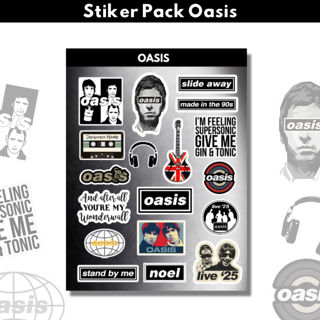 Jual OASIS BAND STICKER PACK | Sticker Band Sticker Aesthetic Sticker ...