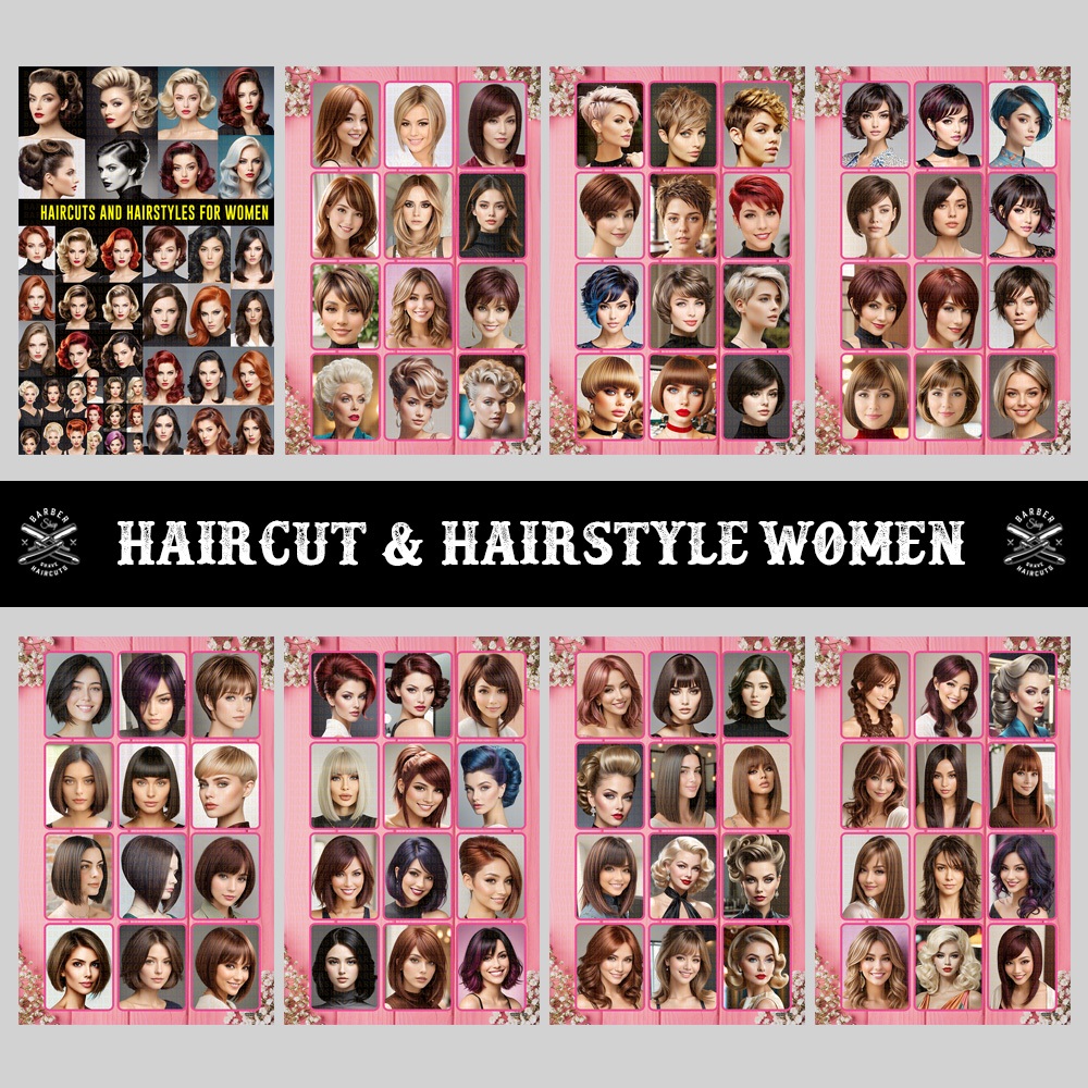 Jual Katalog Salon Model Potong Rambut Wanita dan Pria Tebal 16 Halaman ...