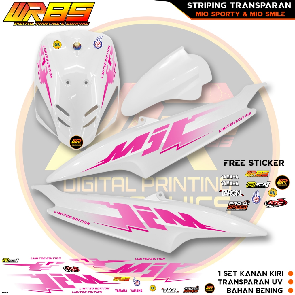 Jual STRIPING TRANSPARAN MIO SPORTY | MIO SMILE | BAHAN BENING BAHAN ...