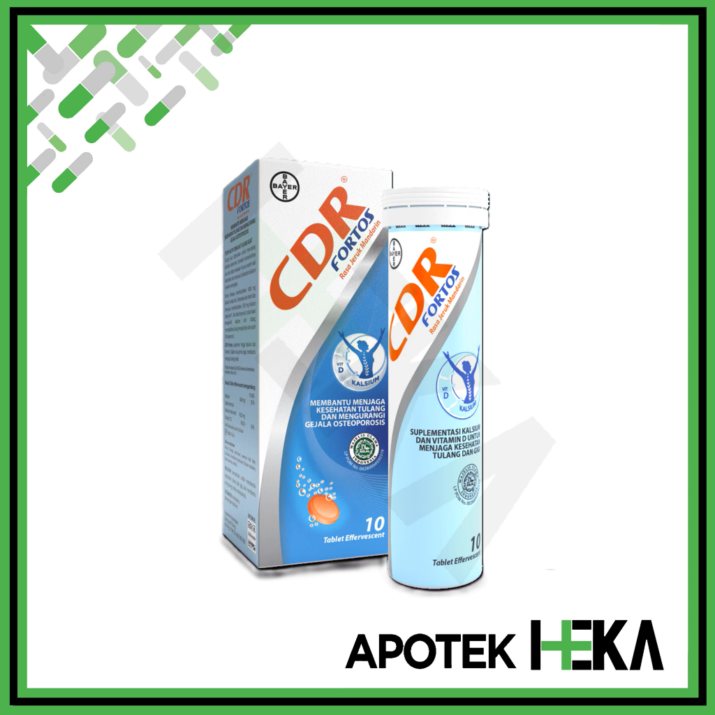 Jual CDR Fortos Tube isi 10 Effervescent Tablet - Suplemen Kalsium ...