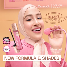 WARDAH Lip Cream Glossy Glasting Liquid Lip Hi Pigmented Glass Color Ringan Tidak Lengket