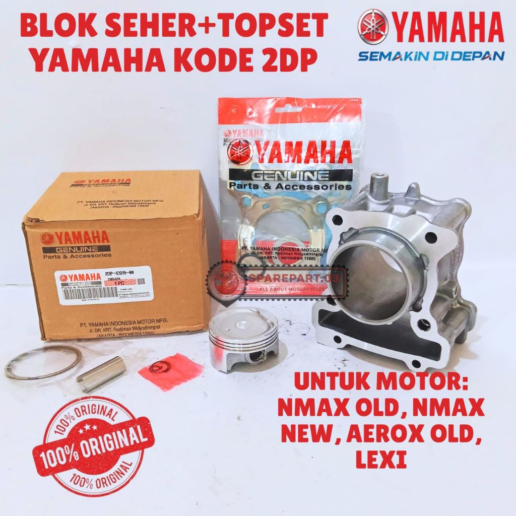 Jual BLOK SEHER+TOPSET ORIGINAL YAMAHA KODE 2DP, NMAX OLD, NMAX NEW ...