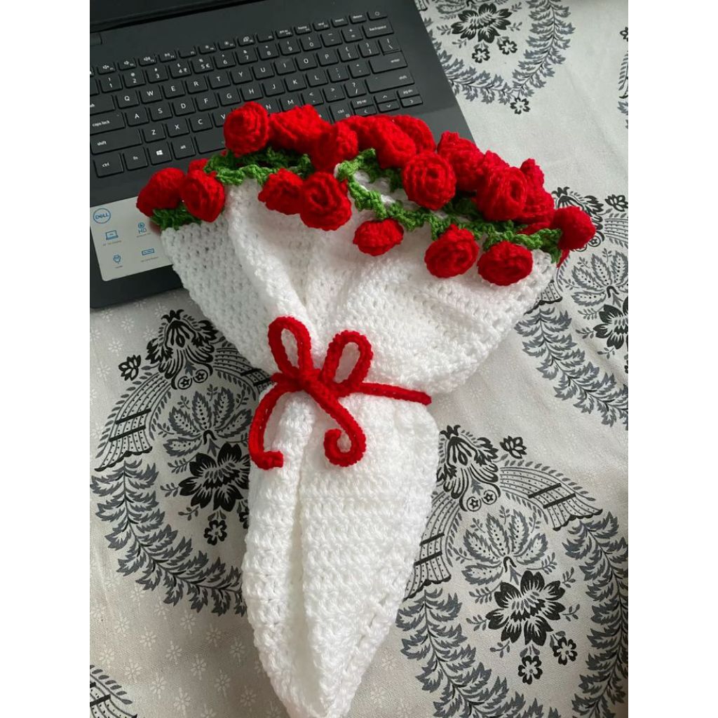 Jual Flower bouquet blanket crochet, buket rajut selimut | Shopee Indonesia