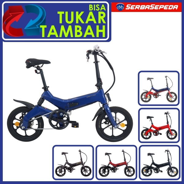 United IO E-Bike Folding / Sepeda Lipat Ukuran 16 Inci