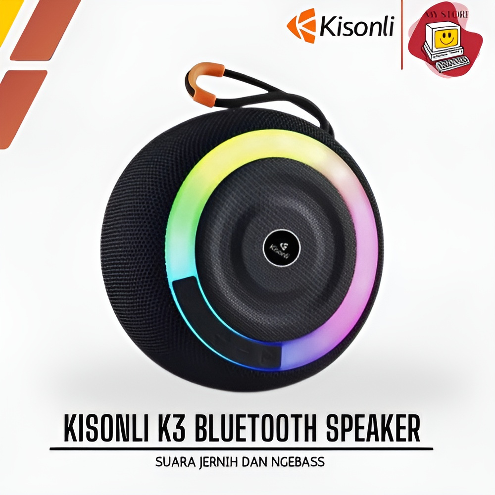 Jual Kisonli K3 Bluetooth Speaker RGB Strong Bass | Shopee Indonesia