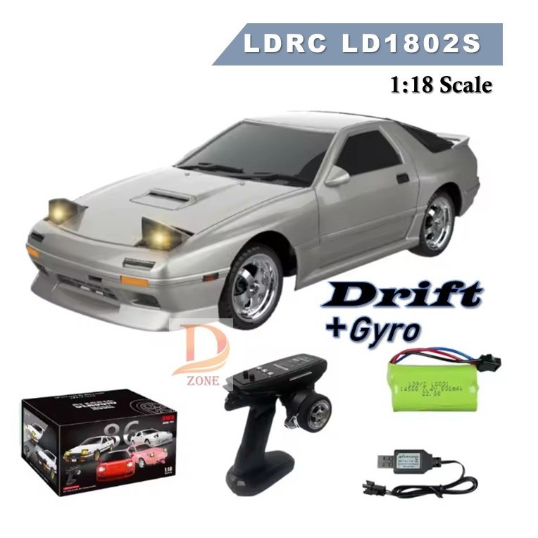 Jual Mobil RC Drift LDRC LD1802 RX7 RTR with Gyro 1/18 2.4G 2WD ...