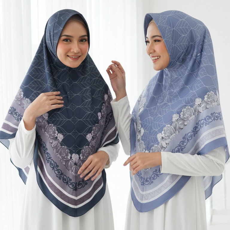 Dudu - Jilbab Instan Daily Hijab Bergo Motif Printing Sublim Premium