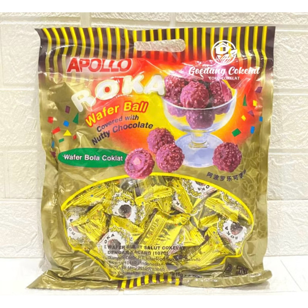 Jual 1 Dus Apollo Roka Wafer Ball 300grx16pcs per bungkus isi 50pcs ...