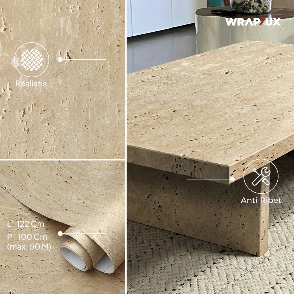 Jual Sticker PVC Classic Travertine – Anti Air & Realistis | Pelapis ...