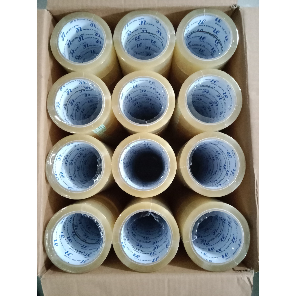 Jual Lakban Bening Coklat 1 Dus 100 Yard 45 mm Isi 72 Pcs Isolasi ...