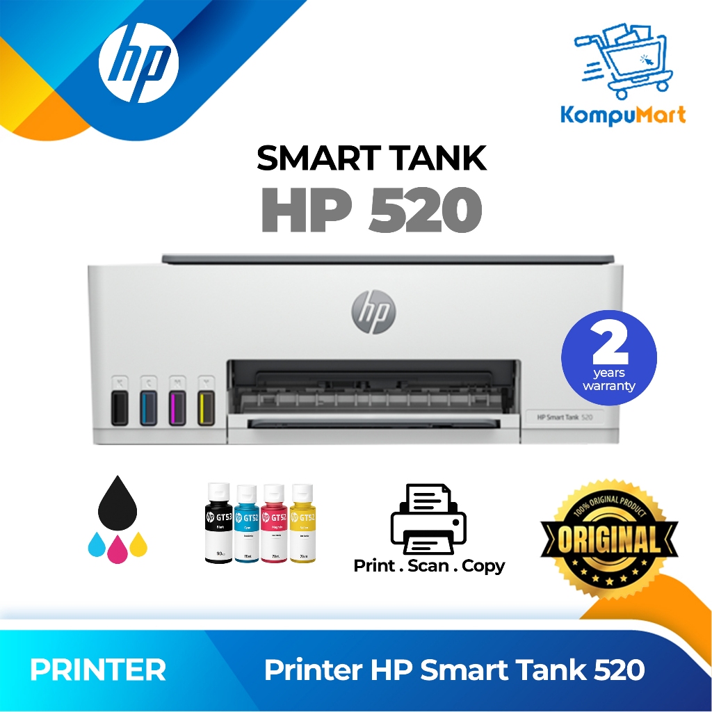 Jual Printer HP 520 Smart Tank AIO Print / Scan / Copy [1F3W2A ...
