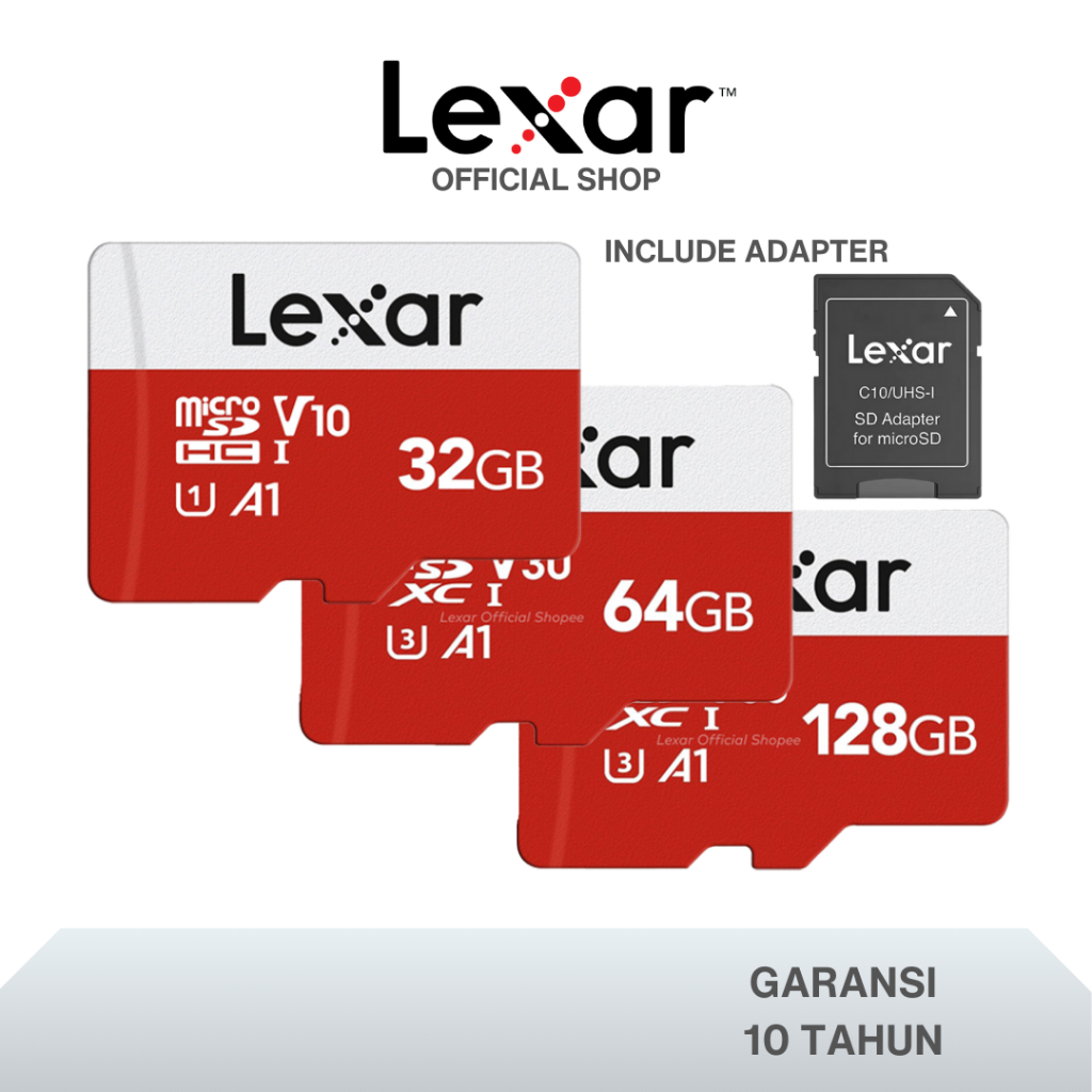 Jual Lexar E-Series Microsd 32GB / 64GB / 128GB Class 10 UHS-I V30 Up ...