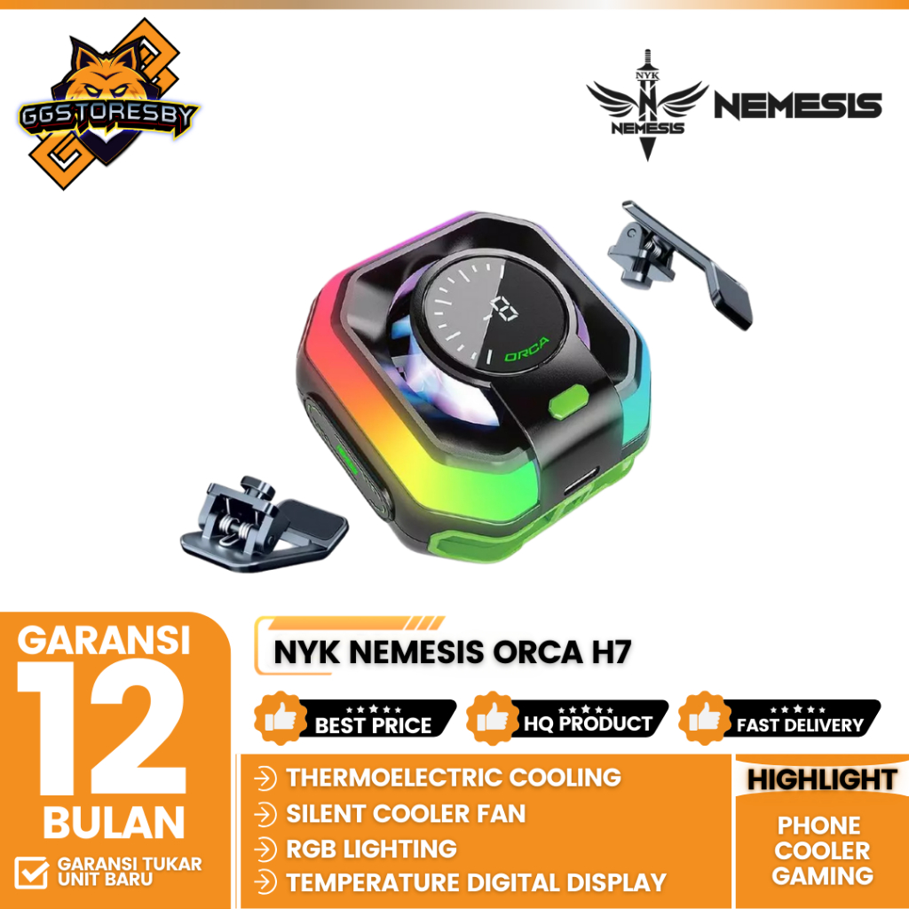 Jual NYK Nemesis ORCA H7 / H 7 / H-7Cooler Phone Magnetic Cooling Phone ...