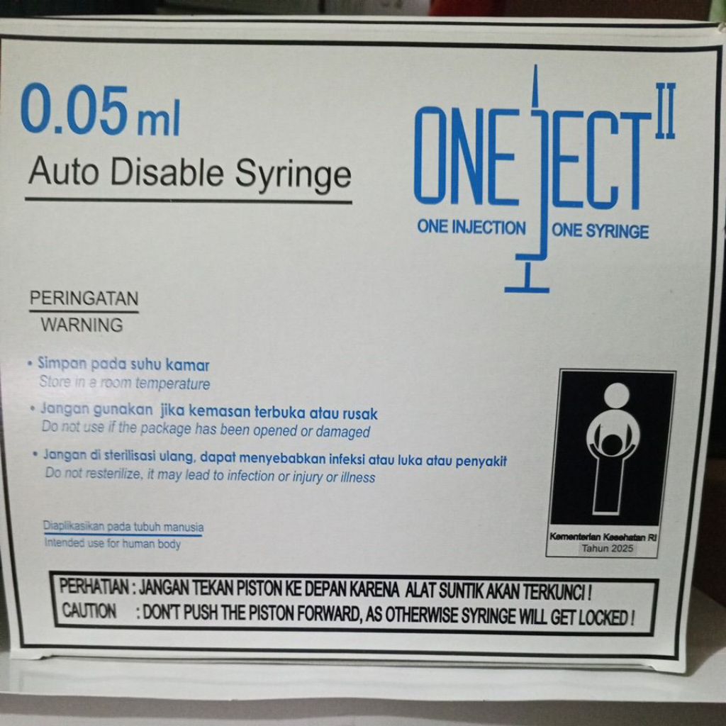 Jual syringe oneject 0.5ml 23gx1 / jarum suntik oneject isi 100 exp ...