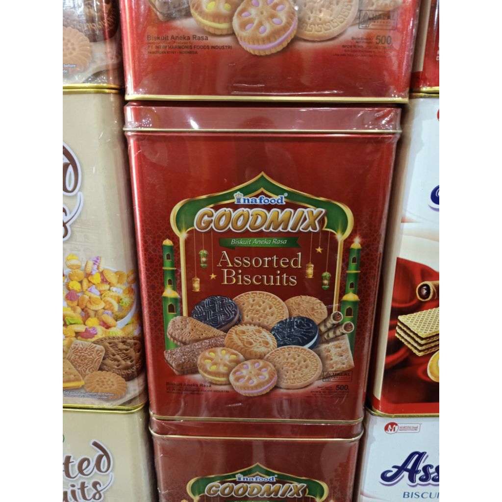 Jual inafood goodmix assorted biscuit aneka rasa 500g kaleng | Shopee ...