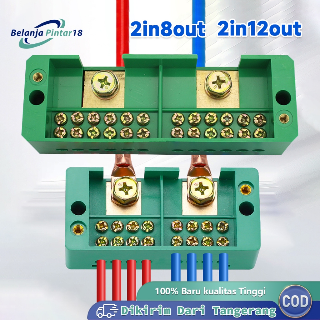 Jual Box Kabel Listrik 2 In 8/12 Out Terminal Junction Box Kotak ...