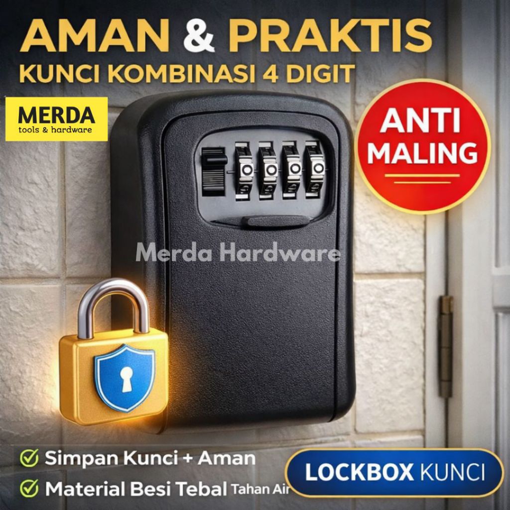 Jual Key Safe Box Kotak Brankas Kunci Dinding Wall Mounted 4 Digit ...