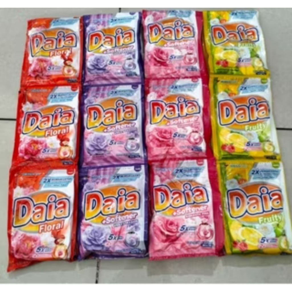 Jual Daia Deterjen Bubuk Renceng Isi 6 Sachet - Wangi Tahan Lama ...